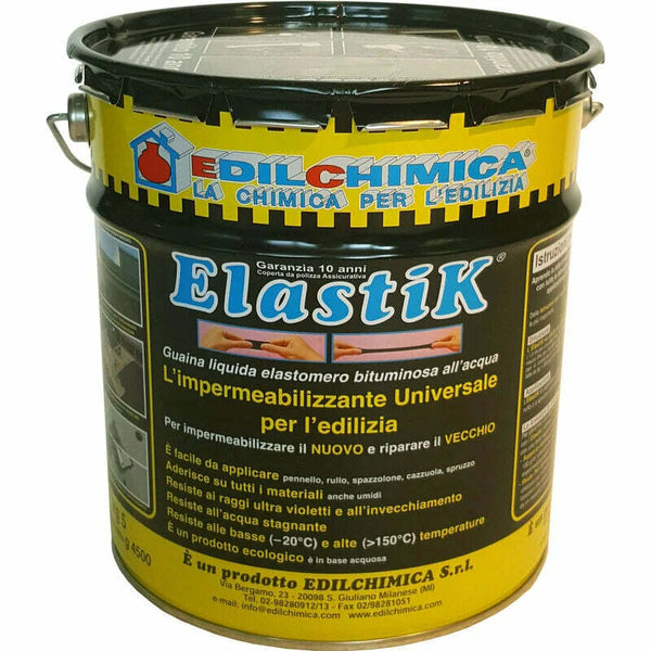 Elastik guaina liquida elastomero bituminosa all'acqua Edilchimica 1,2 kg