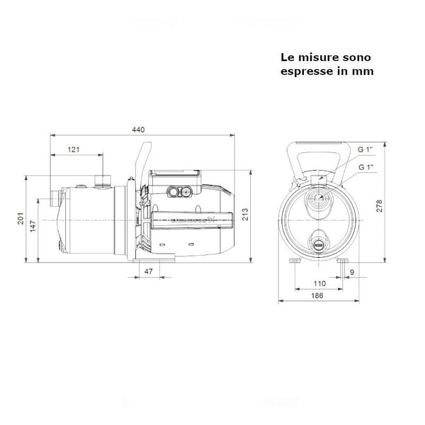 Pompa autoadescante a singolo stadio JP 5-48 Grundfos 1 kW