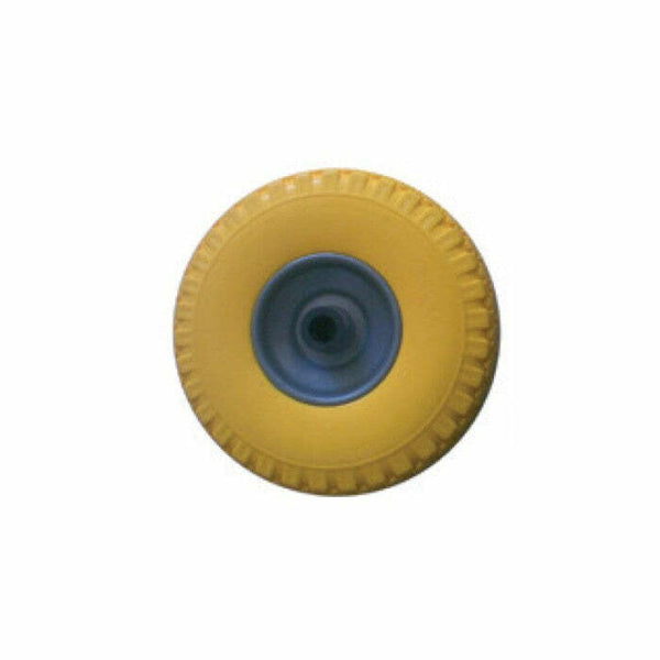 Ruota pneumatica poliuretano giallo per carrelli 26 x 8,5 cm