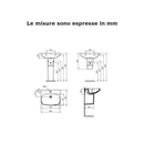 Lavabo I.LIFE T451101 Ideal Standard bianco europeo da 60 x 48 cm