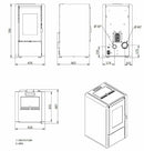 Zanutta VENERE 7 stufa a pellet 7kW - bordeaux