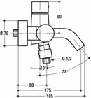 Ideal Standard CERAMIX STYLE Miscelatore monocomando vasca-doccia esterno, con doccetta