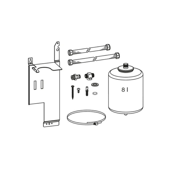 Kit vaso d'espansione sanitario EVW 8 Bosch con raccordi per circuito sanitario