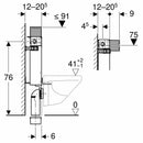 Geberit Combifix modulo wc sospeso 82 cm cassetta da incasso Omega 12cm