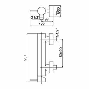 Paffoni Light miscelatore doccia esterno senza doccetta cromo LIG168CR