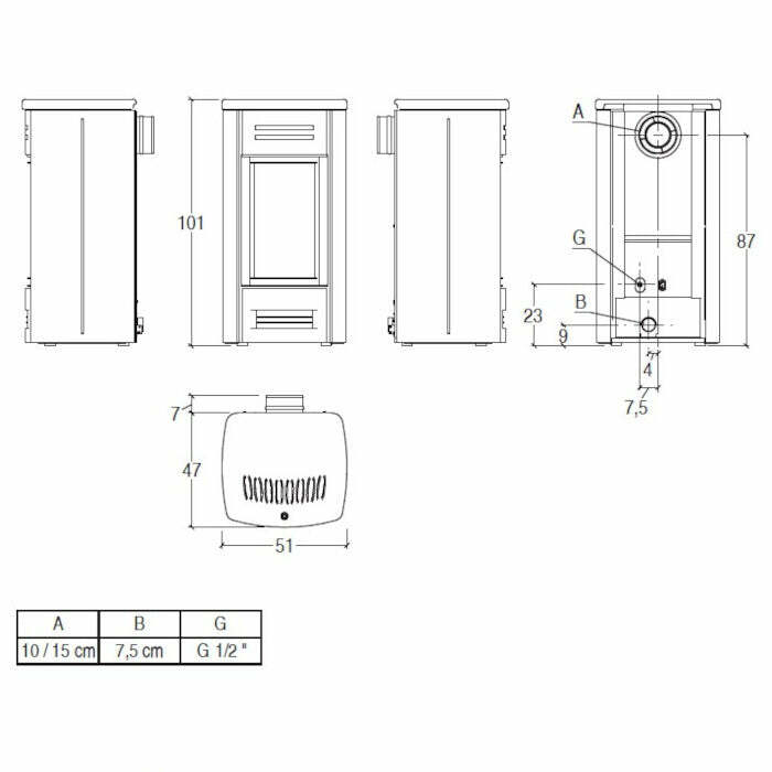 Piazzetta G958 M GPL stufa a gas propano/butano canalizzabile
