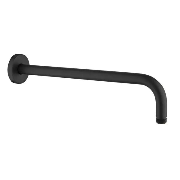 Braccio doccia Lusso Paffoni ZSOF035NO con rosone 300 mm nero opaco