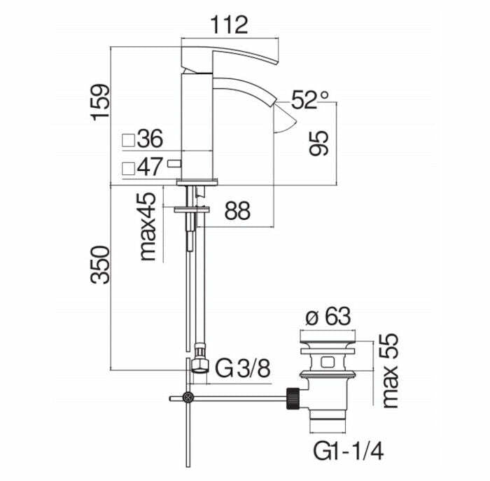 Nobili Ray miscelatore bidet cromo