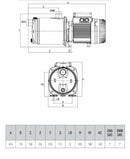 Dab Euroinox 40/50 T elettropompa multistadio autoadescante trifase 0,75 kW 60179419H