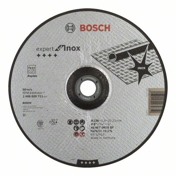 Bosch Expert for Inox Rapido AS 46 T INOX BF mola da taglio 230 x 1,9 mm