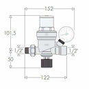 Caleffi 553 gruppo di riempimento automatico 1/2" con manometro