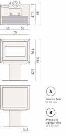 Cadel Quasimodo 9 Up stufa Pellet Air ermetica 9,3 KW