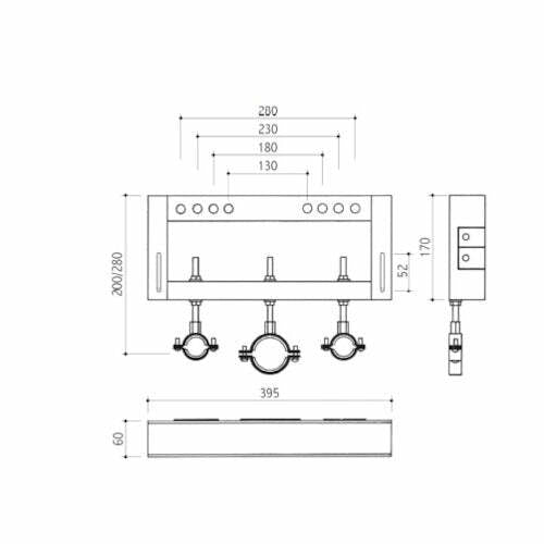 Pucci telaio universale per bidet/lavabo sospesi