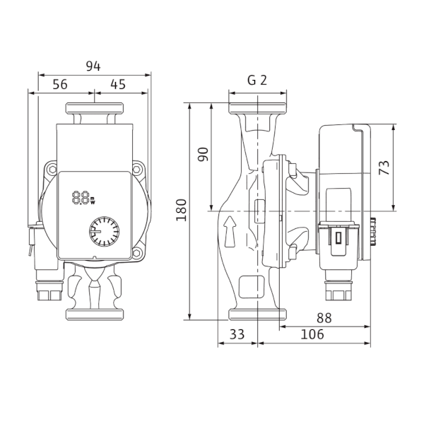 Wilo YONOS PICO1.0 30/1-8 pompa di ricircolo 180 mm 2"