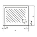 Piatto doccia 120x80 LBST J026001 Ideal Standard