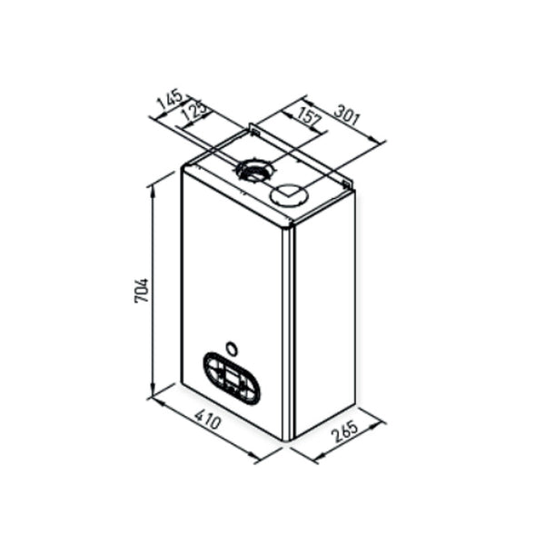 Caldaia istantanea a condensazione Combi-Tech R2K 28 BOX Radiant senza box da 28 kW