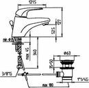 Paffoni Duemila DU075CR miscelatore lavabo con scarico auto cromo