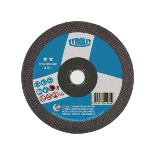 Disco da taglio Tyrolit STANDARD 2in1 A46Q-BFS 125 x 1,6 mm per inox