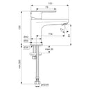 Miscelatore lavabo Cerafine O BC696AA Ideal Standard senza piletta