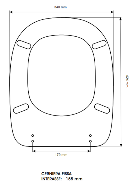 Colbam sedile compatibile con Ideal Standard - Tesi - bianco