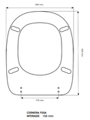 Colbam sedile compatibile con Ideal Standard - Tesi - bianco