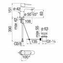 Nobili Sand miscelatore lavabo cromato