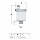 Caleffi 5020 Minical valvola automatica di sfogo aria 3/8"