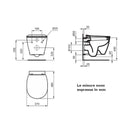 Vaso sospeso Connect Space E121901 Ideal Standard con sedile slim