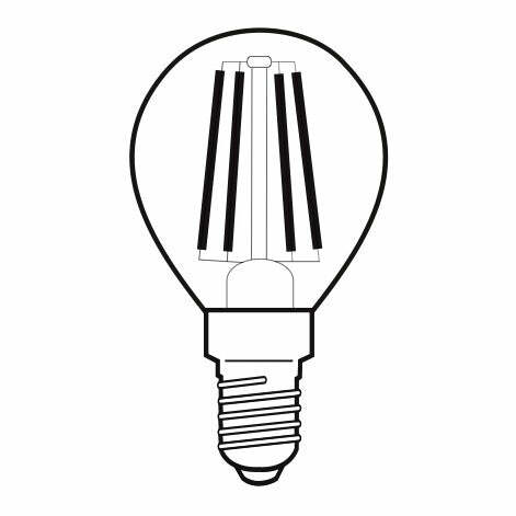 Century Incanto lampada a led a sfera E27 4W 2700K