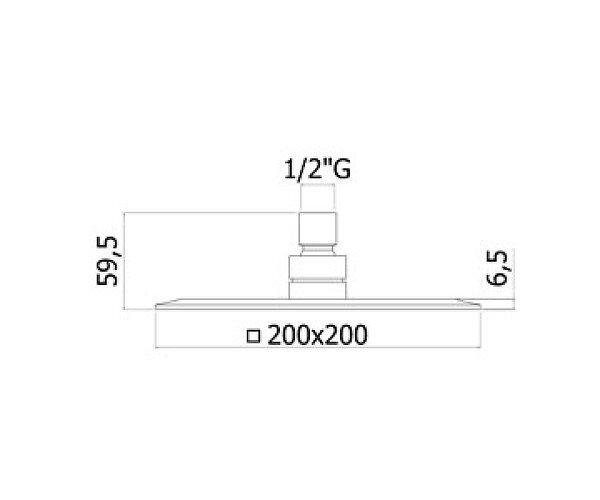 Soffione quadro ultrapiatto 200x200 Paffoni ZSOF095CR