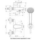 Ideal Standard Cerafine D miscelatore vasca/doccia monocomando esterno con doccetta cromo BC693AA