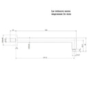 Braccio doccia Quadro ZSOF063CR350 Paffoni 35 cm senza soffione