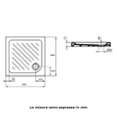Piatto doccia LBST J025301 Ideal Standard quadrato 80 x 80 cm