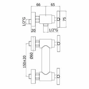 Paffoni Quattro gruppo doccia 1/2" (senza set doccia) cromo