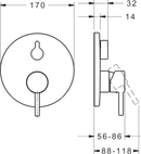 Hansa Italia Hansavantis Style piastra miscelatore vasca-doccia cromo