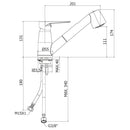 Paffoni Orange OG183CR miscelatore lavello con doccetta estraibile