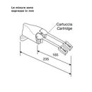 River R550/2 283 miscelatore a 2 pedali a pavimento - acqua fredda e calda