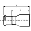 Riduzione a pressare maschio femmina inox 191