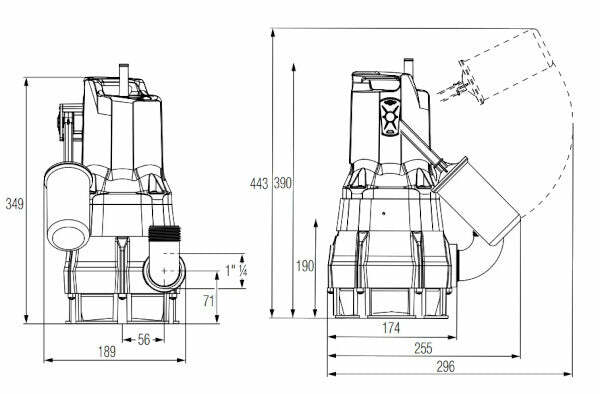 Dab Feka 600 MA 40 TH pompa sommergibile automatica con galleggiante 0,5 kW