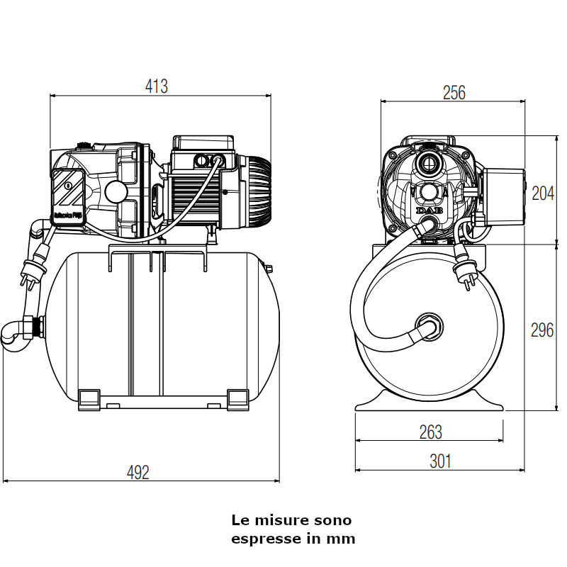 Dab AQUAJET 102 M-G gruppo di sollevamento dell'acqua 0,75 kW