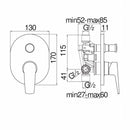Nobili Nobi miscelatore doccia ad incasso NB84100CR con deviatore