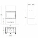 Piazzetta BERNA MC 85/55 BL stufa caminetto a legna 11 kW