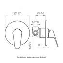 Miscelatore doccia a incasso Blumar BTMARCDO04 Ercos ad una via