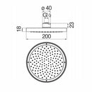 Nobili soffione doccia a snodo cromato grigio