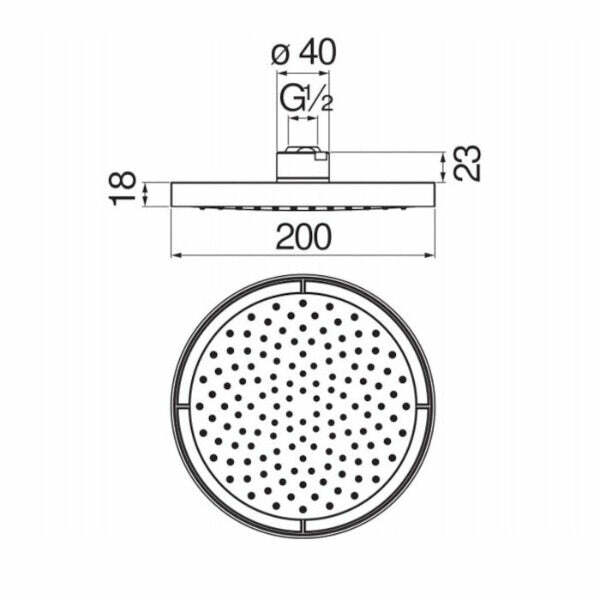 Nobili soffione doccia a snodo cromato grigio