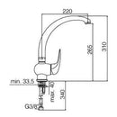 Paffoni Duemila mix lavello canna alta tubo girevole cromo