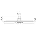 Paffoni ZSOF102CR Soffione rettangolare BLANC 350x250
