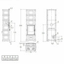 Piazzetta E928 C-H BCS stufa a legna 11,1 kW con bocchetta frontale