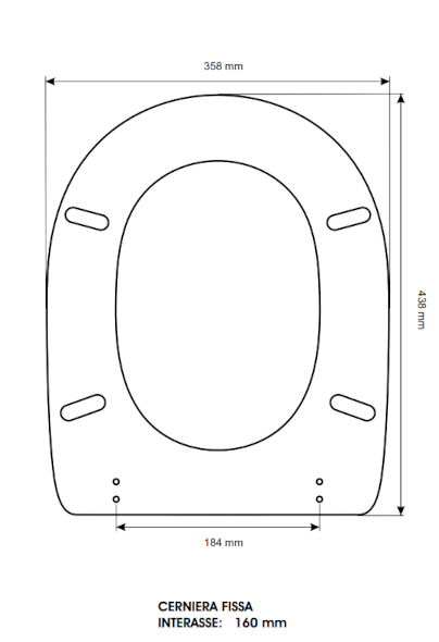 Colbam sedile compatibile con Pozzi Ginori - Linea - bianco