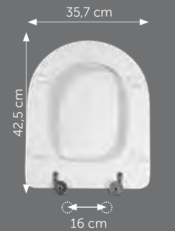 Sedile in legno compatibile con Ceramica Dolomite Alpina, Clodia, Esedra verniciato bianco